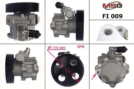 фото MSG FI009 Насос ГУР новый Peugeot 806 1994-2002, Peugeot 406 1995-2004, Peugeot Expert 1995-2006, Fiat Ulys MSG FI009 Насос ГУР новый Peugeot 806 1994-2002, Peugeot 406 1995-2004, Peugeot Expert 1995-2006, Fiat Ulys