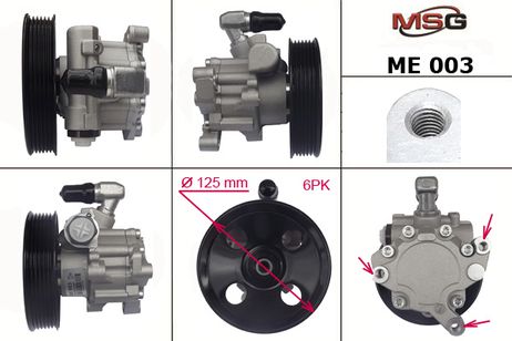 фото MSG ME003 Насос ГУР новый Mercedes e w211 / s211 2002-2009, Mercedes c w203 / s203 / cl203 2000-, Mercedes MSG ME003 Насос ГУР новый Mercedes e w211 / s211 2002-2009, Mercedes c w203 / s203 / cl203 2000-, Mercedes