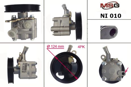 фото MSG NI010 Насос ГУР новый Nissan Almera N16 2000-2006, Nissan Primera P12 / wp12 2002- MSG NI010 Насос ГУР новый Nissan Almera N16 2000-2006, Nissan Primera P12 / wp12 2002-