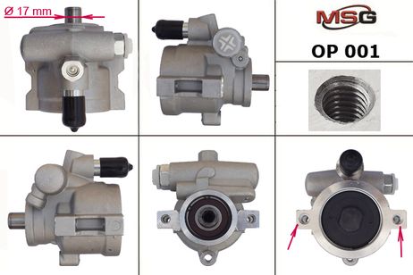 MSG OP001 Насос ГУР новый Volvo 940 1990-1998, Volvo 960 1990-1996, Volvo 480 1986-1996, Volvo 760 1982-199