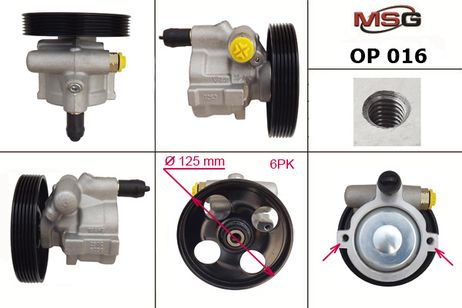 фото MSG OP016 Насос ГУР новый Volvo V40 1995-2004, Volvo S40 1995-2003, Renault Trafic II 2001-, Renault Master MSG OP016 Насос ГУР новый Volvo V40 1995-2004, Volvo S40 1995-2003, Renault Trafic II 2001-, Renault Master