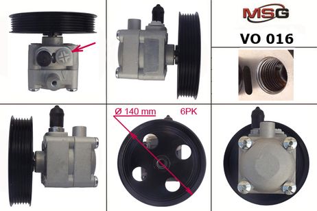 фото MSG VO016 Насос ГУР новый Volvo S40 1995-2003 MSG VO016 Насос ГУР новый Volvo S40 1995-2003