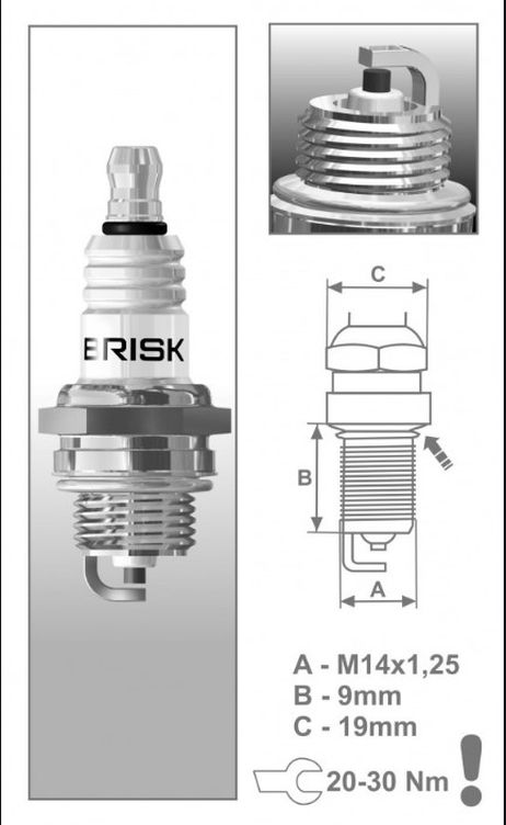 фото Brisk PR17YC Свеча зажигания стандарт Brisk PR17YC Свеча зажигания стандарт
