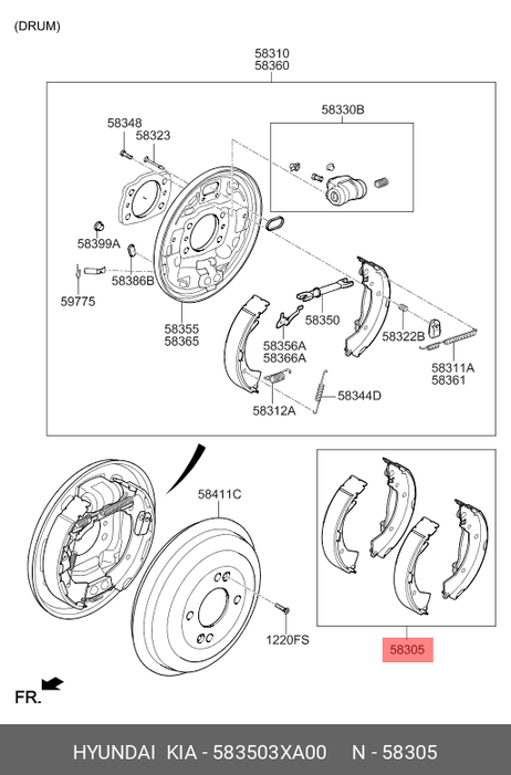 фото Hyundai/Kia 583503XA00 Комплект тормозных колодок | перед | Hyundai/Kia 583503XA00 Комплект тормозных колодок | перед |