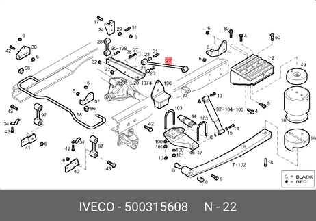 фото Iveco 500315608 Тяга / стойка, стабилизатор | зад | Iveco 500315608 Тяга / стойка, стабилизатор | зад |