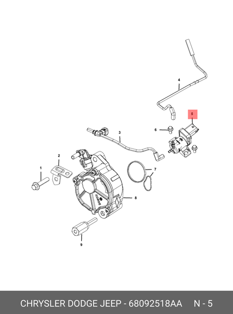 фото Chrysler 68092518AA Преобразователь давления, управление ОГ Chrysler 68092518AA Преобразователь давления, управление ОГ