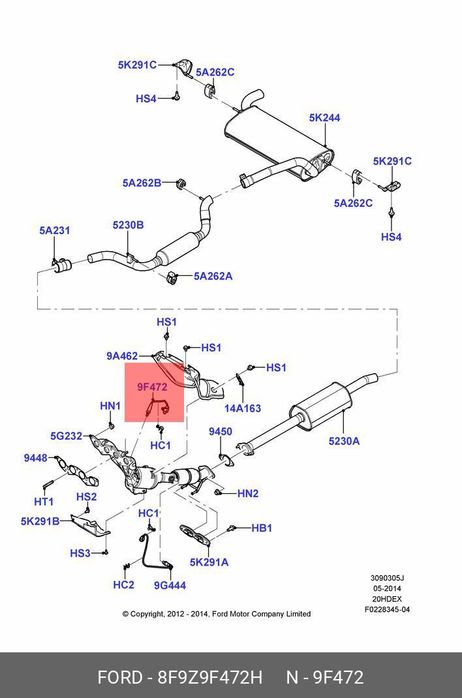 фото Ford 8F9Z9F472H Лямбда-зонд Ford 8F9Z9F472H Лямбда-зонд
