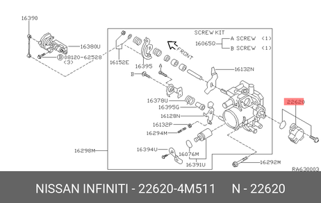 фото Nissan 22620-4M511 Датчик, положение дроссельной заслонки Nissan 22620-4M511 Датчик, положение дроссельной заслонки