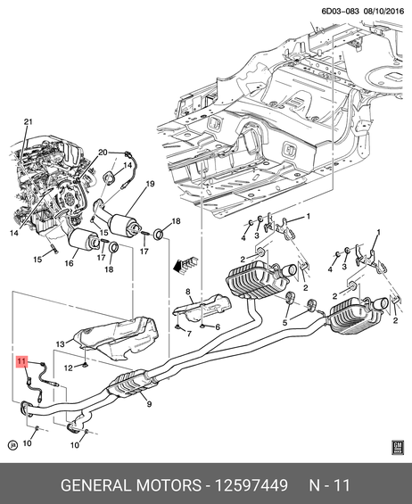 фото GM 12597449 Лямбда-зонд GM 12597449 Лямбда-зонд