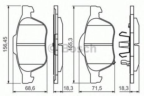 фото Bosch 986494485 Колодки тормозные дисковые Bosch 986494485 Колодки тормозные дисковые