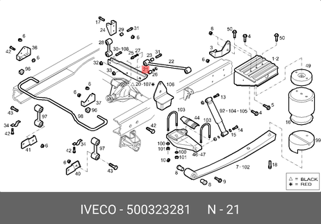 фото Iveco 500323281 Подвеска, соединительная тяга стабилизатора | зад | Iveco 500323281 Подвеска, соединительная тяга стабилизатора | зад |