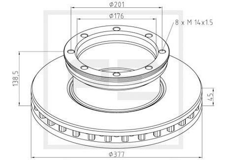 фото Peters Ennepetal 01666600A Диск тормозной Peters Ennepetal 01666600A Диск тормозной