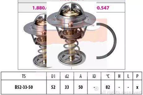 фото EPS 1880674S Термостат, охлаждающая жидкость EPS 1880674S Термостат, охлаждающая жидкость