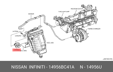 фото Nissan 14956-BC41A Преобразователь давления, управление ОГ Nissan 14956-BC41A Преобразователь давления, управление ОГ