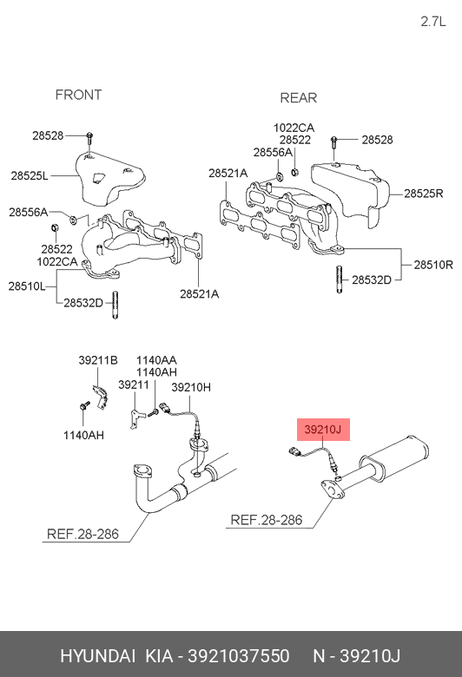 фото Hyundai/Kia 3921037550 Лямбда-зонд Hyundai/Kia 3921037550 Лямбда-зонд