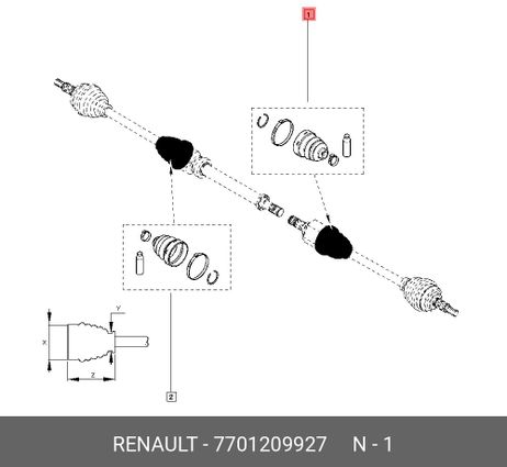 фото Renault 7701209927 Пыльник ШРУСа Renault 7701209927 Пыльник ШРУСа