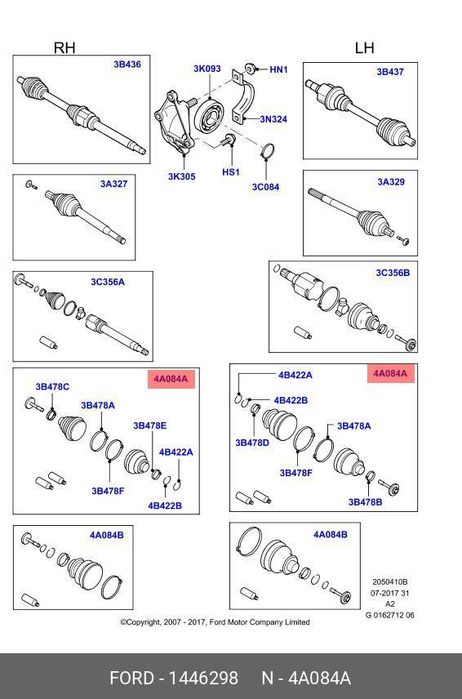 фото Ford 1446298 Пыльник ШРУСа Ford 1446298 Пыльник ШРУСа
