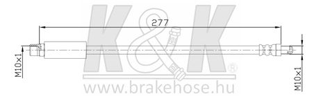 фото K&K FT0046 Шланг тормозной K&K FT0046 Шланг тормозной