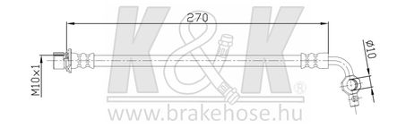 фото K&K FT0101 Шланг тормозной K&K FT0101 Шланг тормозной