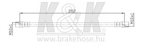 фото K&K FT0594 Шланг тормозной K&K FT0594 Шланг тормозной