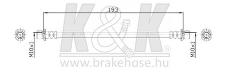фото K&K FT0767 Шланг тормозной K&K FT0767 Шланг тормозной