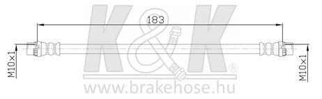 фото K&K FT1164 Шланг тормозной K&K FT1164 Шланг тормозной