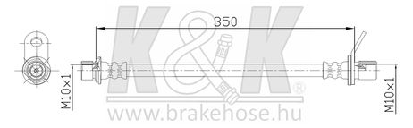 фото K&K FT2172 Шланг тормозной K&K FT2172 Шланг тормозной