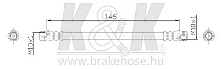 фото K&K FT4798 Шланг тормозной K&K FT4798 Шланг тормозной