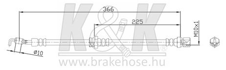 фото K&K FT0192 Шланг тормозной K&K FT0192 Шланг тормозной