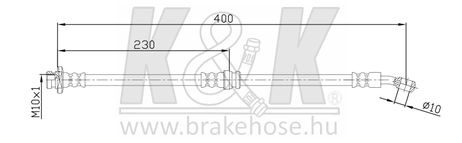 фото K&K FT0081 Шланг тормозной K&K FT0081 Шланг тормозной