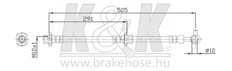 фото K&K FT0132 Шланг тормозной K&K FT0132 Шланг тормозной
