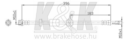 фото K&K FT0231 Шланг тормозной K&K FT0231 Шланг тормозной
