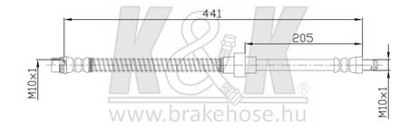фото K&K FT1158 Шланг тормозной K&K FT1158 Шланг тормозной