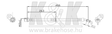 фото K&K FT1427 Шланг тормозной K&K FT1427 Шланг тормозной