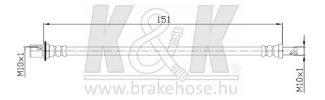 фото K&K FT2181 Шланг тормозной K&K FT2181 Шланг тормозной