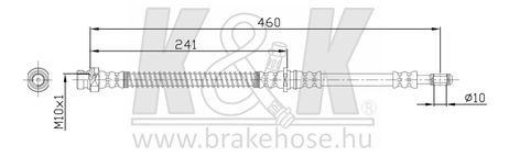 фото K&K FT3315 Шланг тормозной K&K FT3315 Шланг тормозной