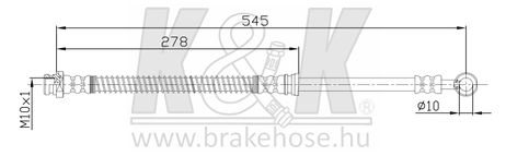 фото K&K FT3323 Шланг тормозной K&K FT3323 Шланг тормозной