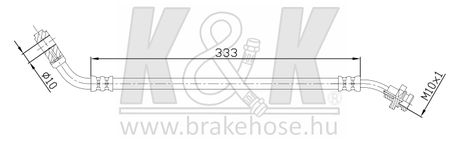 фото K&K FT4723 Шланг тормозной K&K FT4723 Шланг тормозной