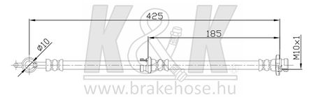 фото K&K FT4757 Шланг тормозной K&K FT4757 Шланг тормозной