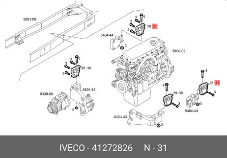 фото Iveco 41272826 Опора двигателя задняя Iveco 41272826 Опора двигателя задняя
