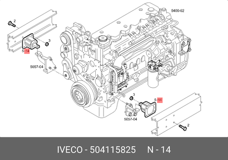 фото Iveco 504115825 Подушка двигателя передняя eurocargo Iveco 504115825 Подушка двигателя передняя eurocargo