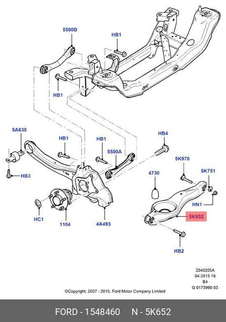 Ford 1548460 Рычаг подвески | зад прав/лев |