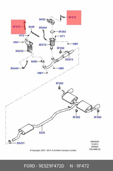 фото Ford 9E5Z9F472D Датчик кислородный Ford 9E5Z9F472D Датчик кислородный