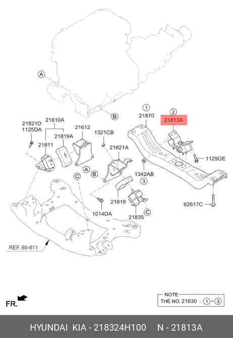 фото Hyundai/Kia 218324H100 Подушка двигателя Hyundai/Kia 218324H100 Подушка двигателя