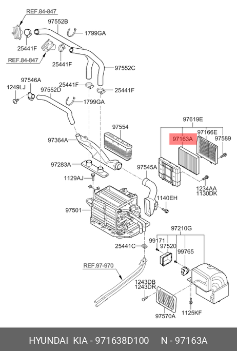 фото Hyundai/Kia 971638D100 Фильтр воздушный салона universespaceluxury/xpress Hyundai/Kia 971638D100 Фильтр воздушный салона universespaceluxury/xpress