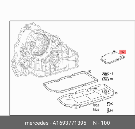 фото Mercedes 1 693 771 395 Фильтр акпп Mercedes 1 693 771 395 Фильтр акпп