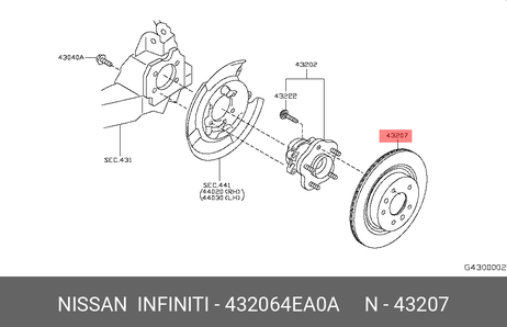 фото Nissan 43206-4EA0A Диск тормозной 0000 | зад | Nissan 43206-4EA0A Диск тормозной 0000 | зад |