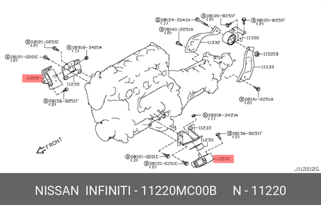 фото Nissan 11220-MC00B Опора двигателя Nissan 11220-MC00B Опора двигателя
