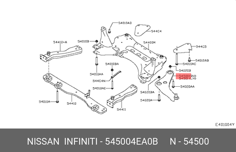 фото Nissan 54500-4EA0B Рычаг подвески | перед прав | Nissan 54500-4EA0B Рычаг подвески | перед прав |