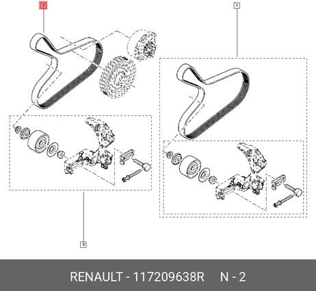 фото Renault 117209638R Ремень генер. renault Renault 117209638R Ремень генер. renault
